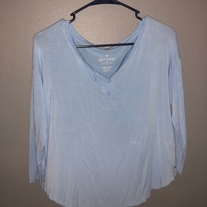 blue baby doll tee
